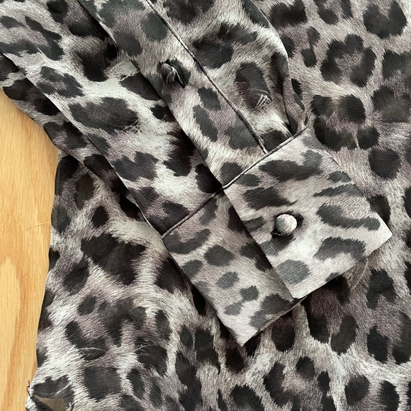 BNWT Sheer Leopard Blouse - Picture 3 of 3